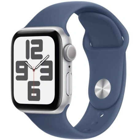 Умные часы Apple Watch SE 2024 GPS 40 мм Silver Aluminium Case with Denim Sport Band - M/L