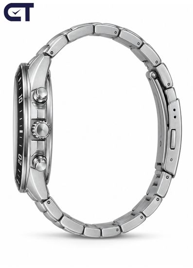 CASIO EFR-552D-1A EDIFICE мужские наручные часы — чёрный циферблат, хронограф и ретроградный счётчик минут