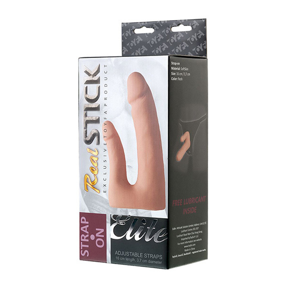 Поясной страпон 19см с насадкой для двойного проникновения ToyFa RealStick Elite 984104