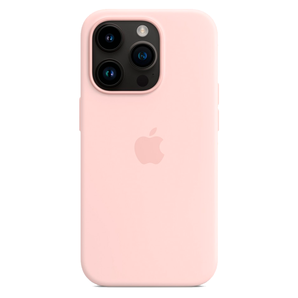 Силиконовый чехол с поддержкой MagSafe Apple Silicone Case для iPhone 14 Pro, Chalk Pink (Розовый мел)