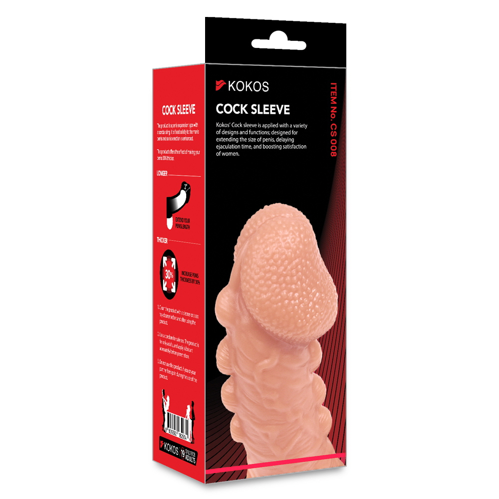 Насадка Cock Sleeve телесная TPE KOKOS CS-008-M