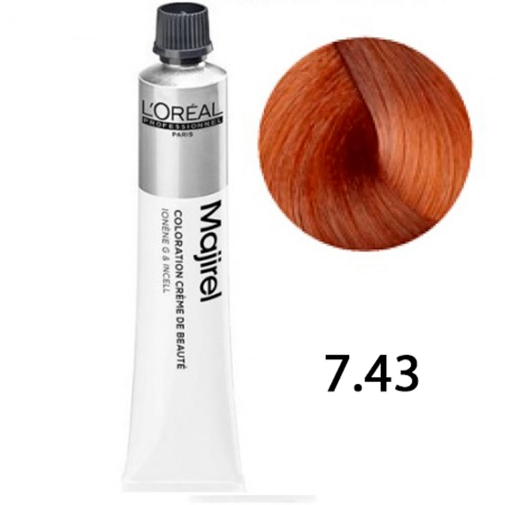 L'Oreal Professionnel Majirel 7.43 блондин медно-золотистый 50мл