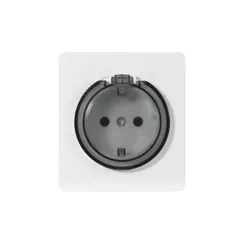 Розетка с крышкой KRANZ Miele Round Перламутр KR-78-0702-1