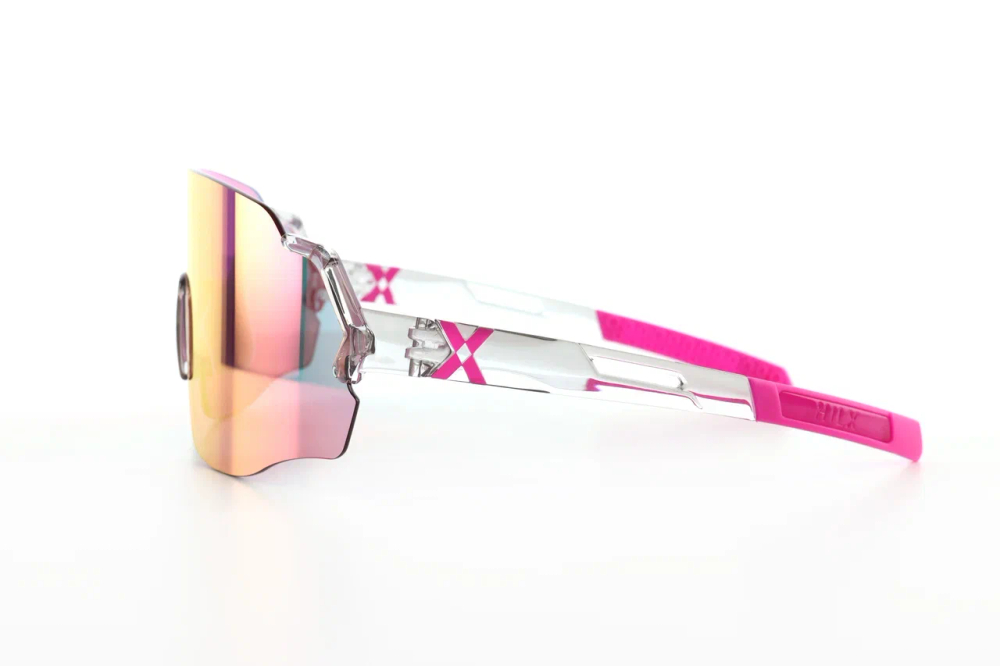 Спортивные очки с диоптриями HILX Savage (L) Shiny Crystal Grey Pink / Pink Lens