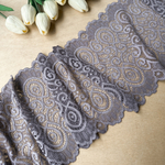 Широкое кружево эластичное 18см, Графит (lace/magn/180)