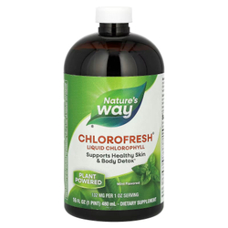 Nature’s Way Chlorofresh Liquid Chlorophyll, Mint Flavor, 473 ml | Yalpiz taʼmli suyuq xlorofill, 473 ml