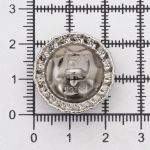 Пуговицы металл на ножке 36L=23 мм, Silver (серебристый), 10 шт, MP01