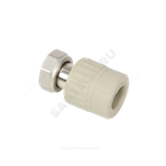 Муфта PP-R комбинированная серая Дн 20х1/2" с накидной гайкой VALFEX 10139020Г