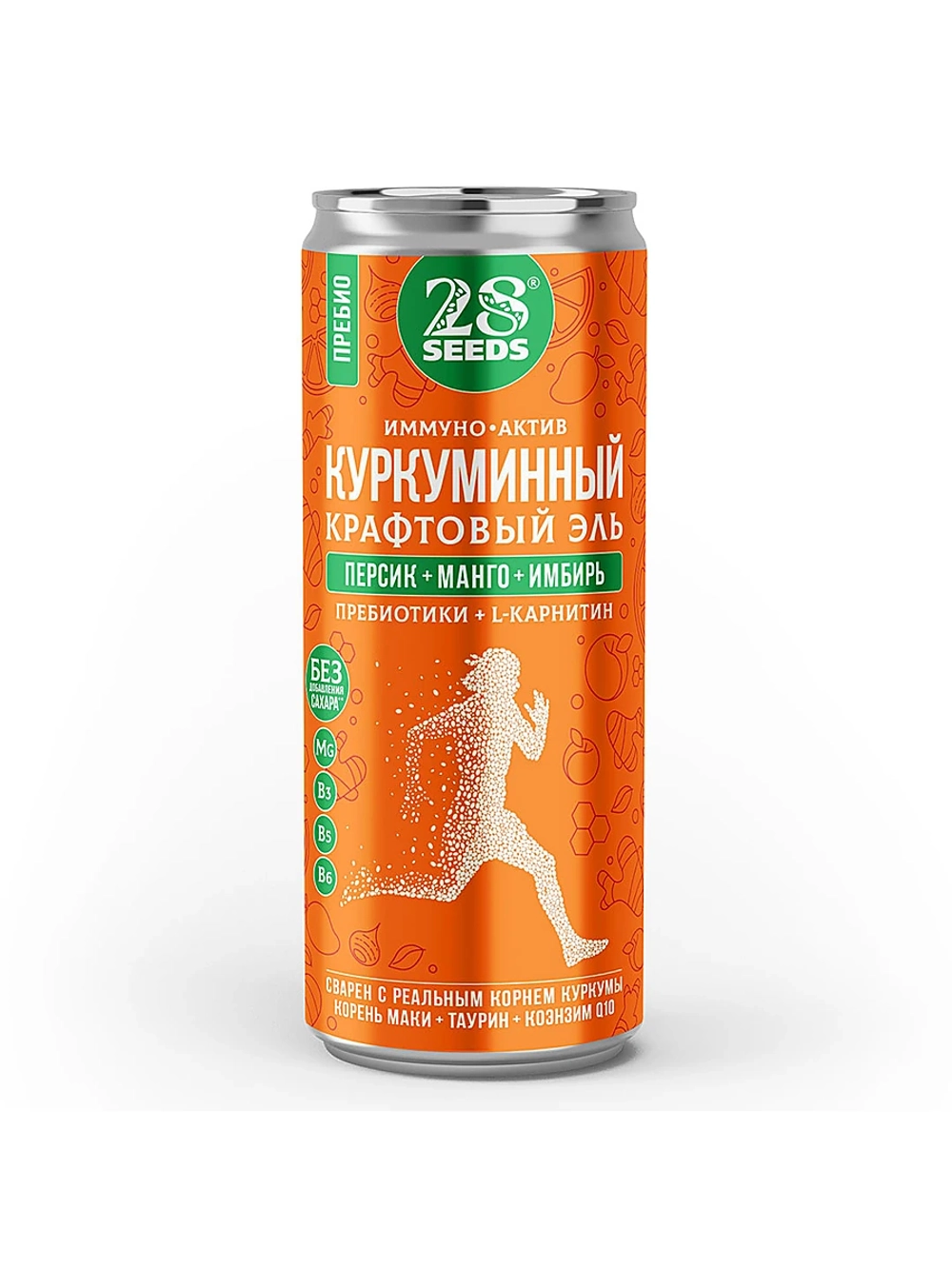Куркуминный эль Пребио «Персик + Манго + Имбирь»