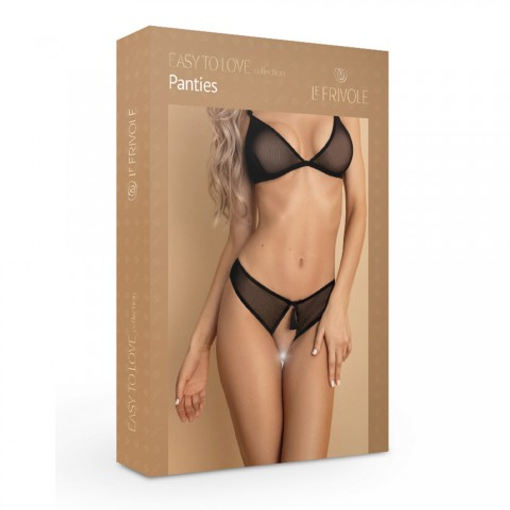 Трусики из мягкой сетки с доступом и манящей кисточкой Easy to love, XS/S, 40-42