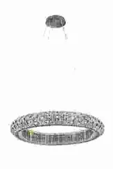 Люстра подвесная светодиодная NewRgy 106PLSK/D900BB SAND NICKEL, 58 Вт, никелевая