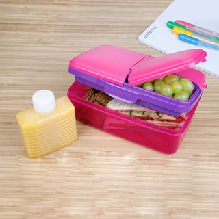 Ланч-бокс с бутылкой Sistema "Lunch", 4 секции, 1,5 л, цвет Красный