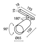 Магнитный трековый светильник Maytoni Focus LED TR032-2-20W4K-S-W