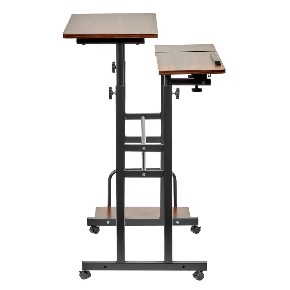 Стол Bradex Home многофункциональный Shuttle 80х58х80-130см, темное дерево, чёрный