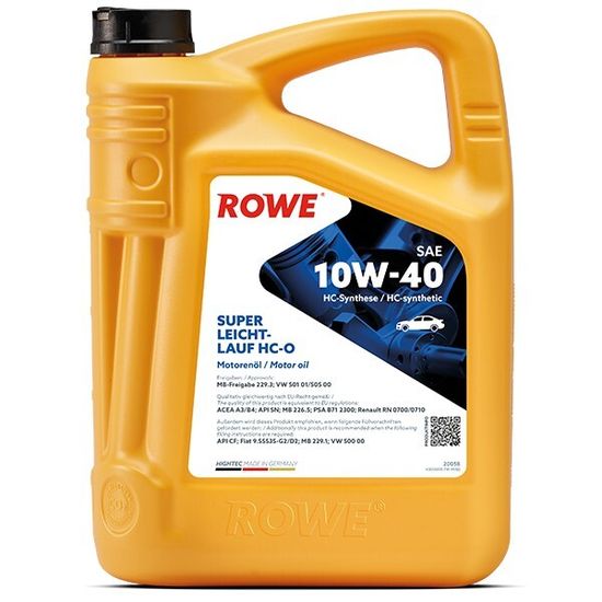 HIGHTEC SUPER LEICHTLAUF HC-O SAE 10W-40 ROWE моторное масло 4 Литра