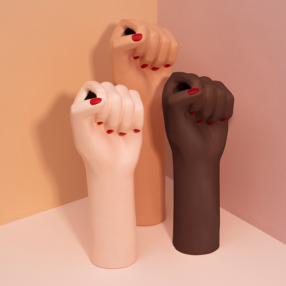 Ваза для цветов girl power, brown, 32 см