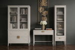 Шкаф-витрина Garda Decor 1 стеклянный фасад с тумбой прикроватной с 1-м ящиком