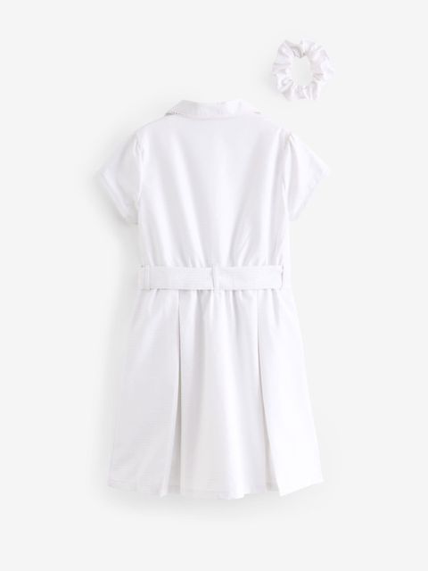 Платье и резинка для волос в комплекте для девочки Next C57-760, Белый
