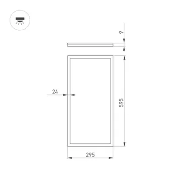 Светодиодная панель 28W 4000K 043553 белый DL-INTENSO-S300x600-28W Day4000 Arlight