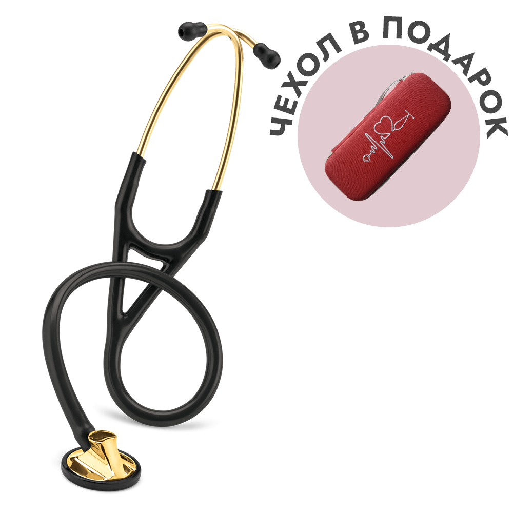 Стетоскоп Littmann Master Cardiology, черный, акустическая головка цвета латунь (2175)