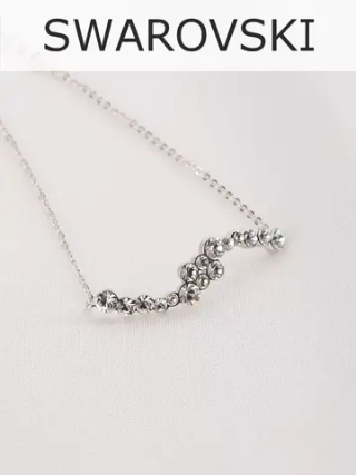 Браслет Млечный путь с белыми кристаллами Swarovski в родии