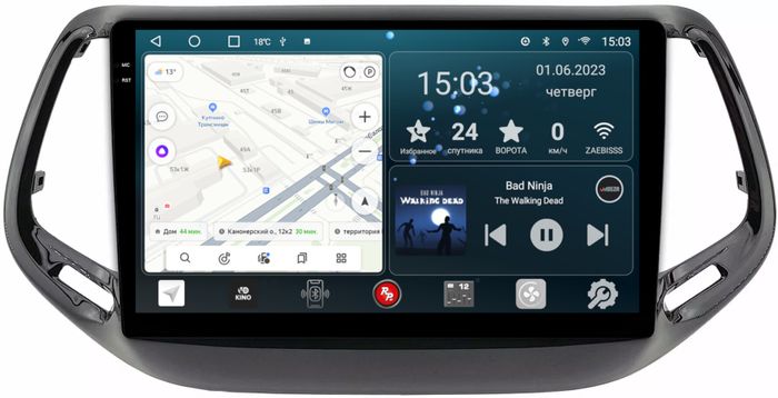 Магнитола для Jeep Compass 2016+ - RedPower 315 Android 10, Быстрая, QLED+2K, CarPlay, SIM-слот