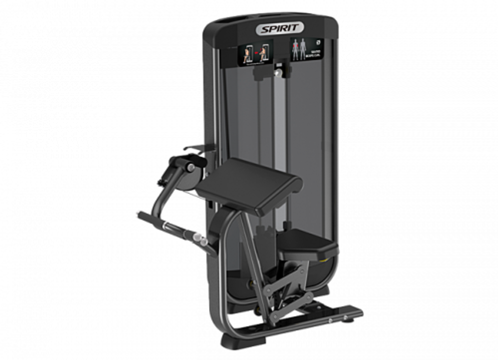 Бицепс машина в положении сидя SPIRIT SP-3506 со стеком 90 кг