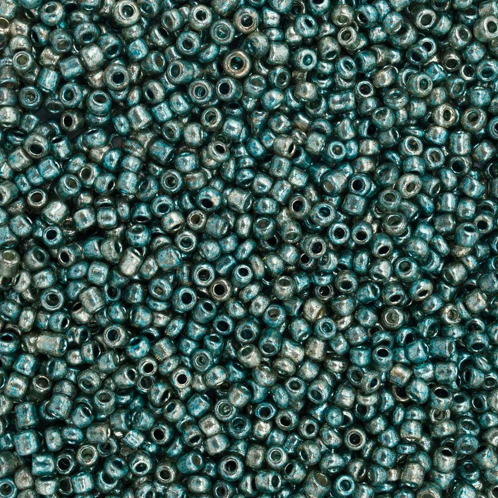 Бисер Astra&amp;Craft 11/0 (2.1 мм), 200 г (10х20 г), 1118 золотисто-зеленый / металлик)