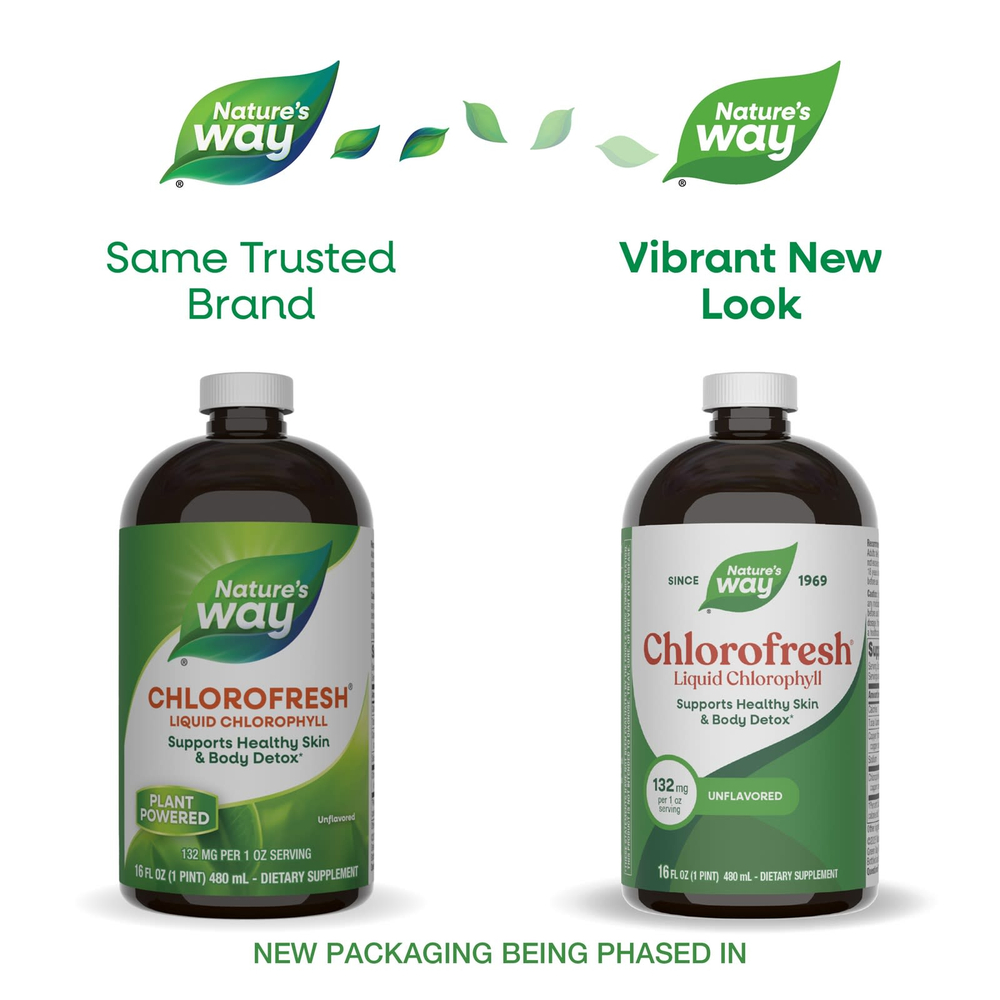 Nature's Way, Chlorofresh®, жидкий хлорофилл, без добавок, 480 мл (16 жидк. унций)