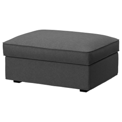 IKEA KIVIK  (ИКЕА КИВИК)  -  Чехол для пуфа с отделением для хранения - Таллмюра средне-серый