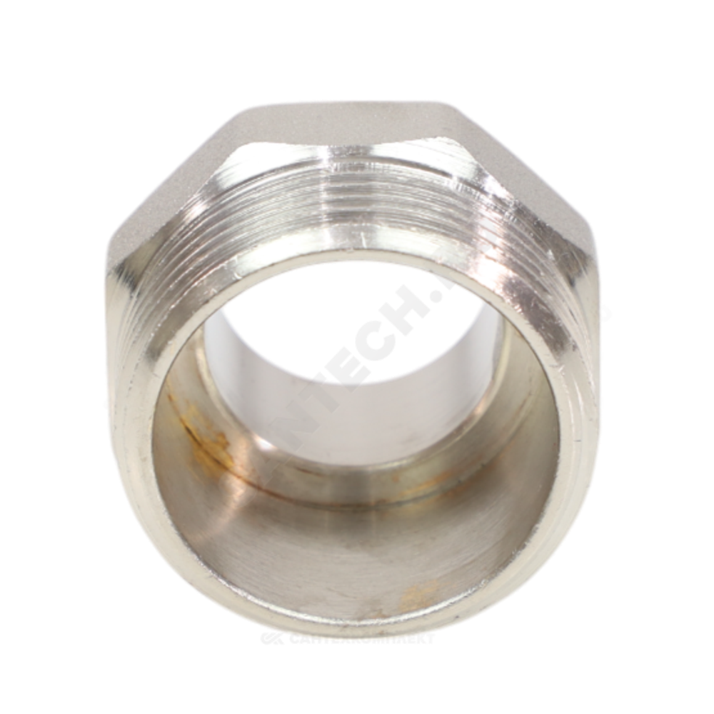 Ниппель латунь никель переходной Ду 32х25 (1 1/4"х1") НР VALFEX VF.580.N.114.100