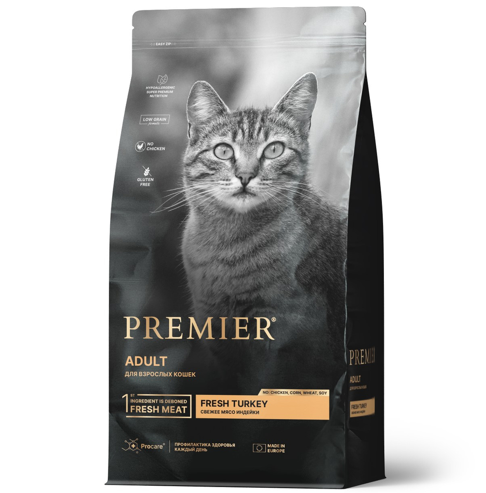 Premier Cat Adult Индейка для кошек 2 кг