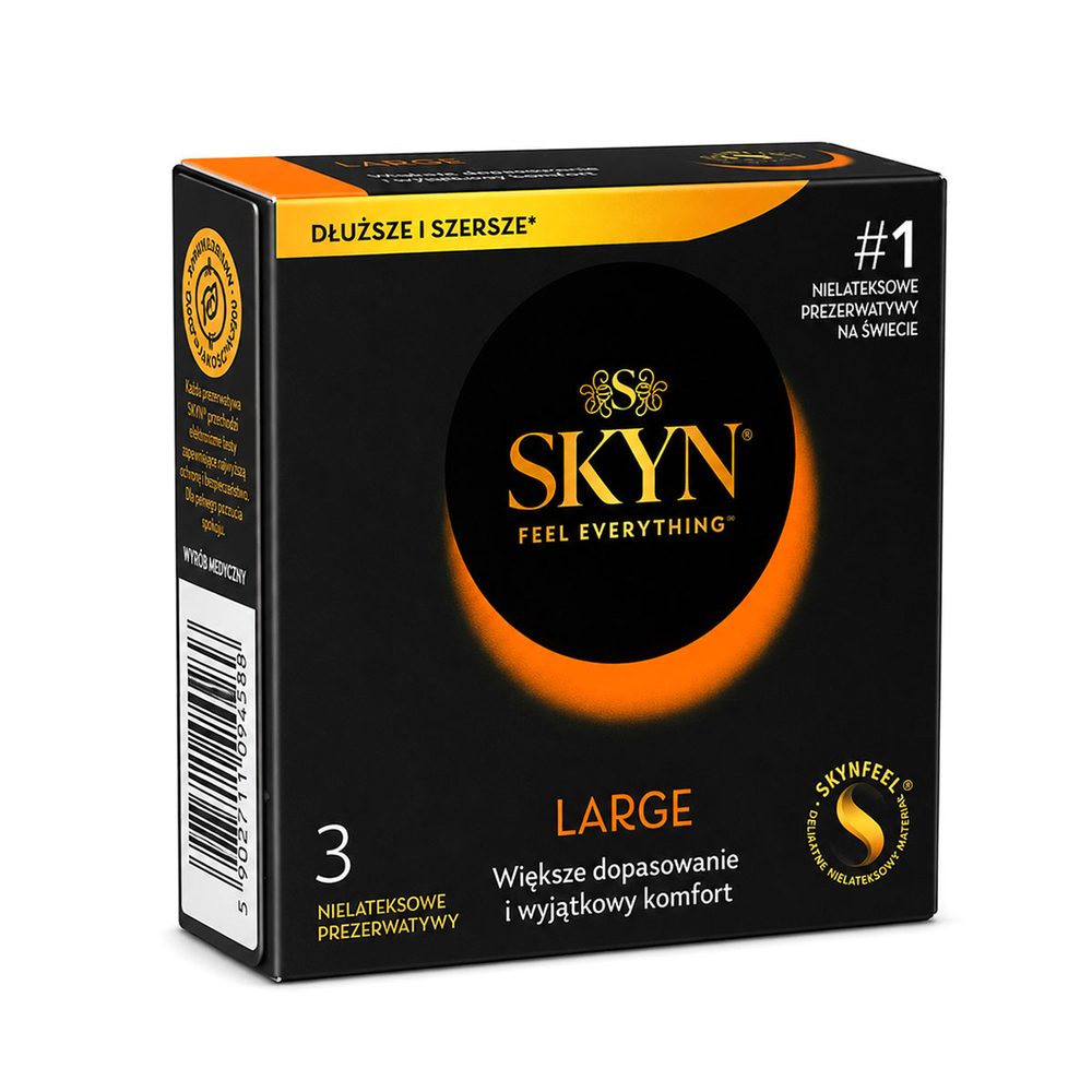 Презервативы безлатексные SKYN Large Большого размера, 3 шт