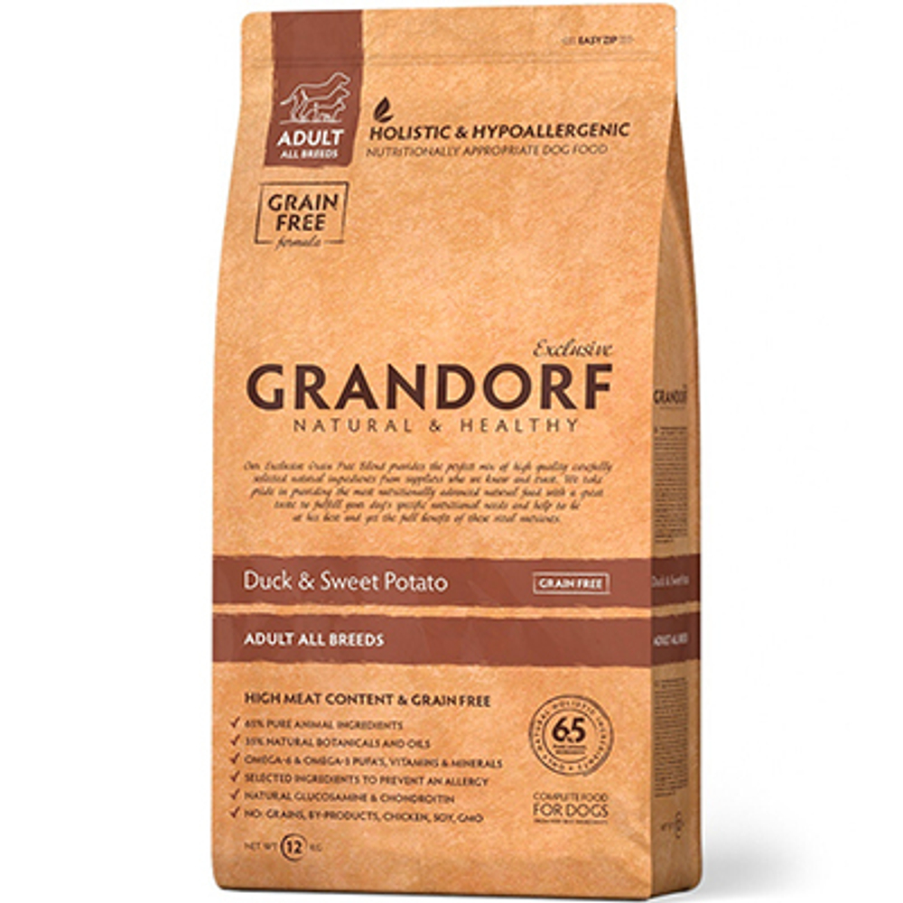 GRANDORF Утка с бататом для собак всех пород
