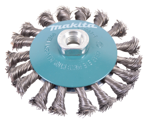 Конусная щётка 115 мм, 0,5 мм, M14 для УШМ Makita D-39883