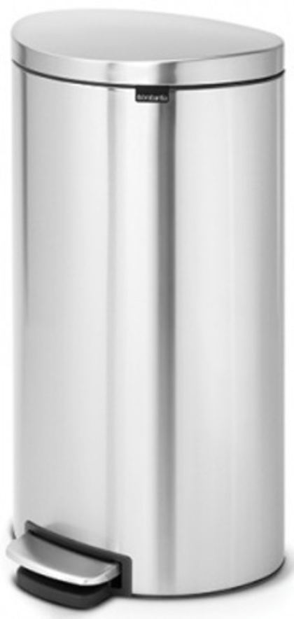 Ведро для мусора Brabantia FlatBack 30л матовое стальное