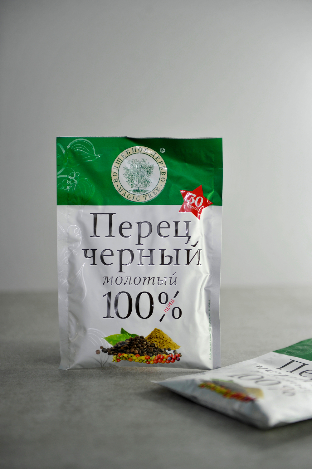 Приправа "Перец черный мотолый" 30гр.