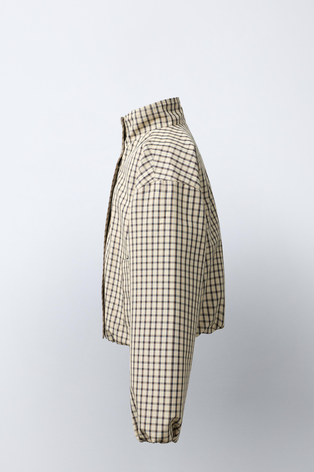 ZARA БОМБЕР В КЛЕТКУ, ЭКРЮ/ЧЕРНЫЙ
