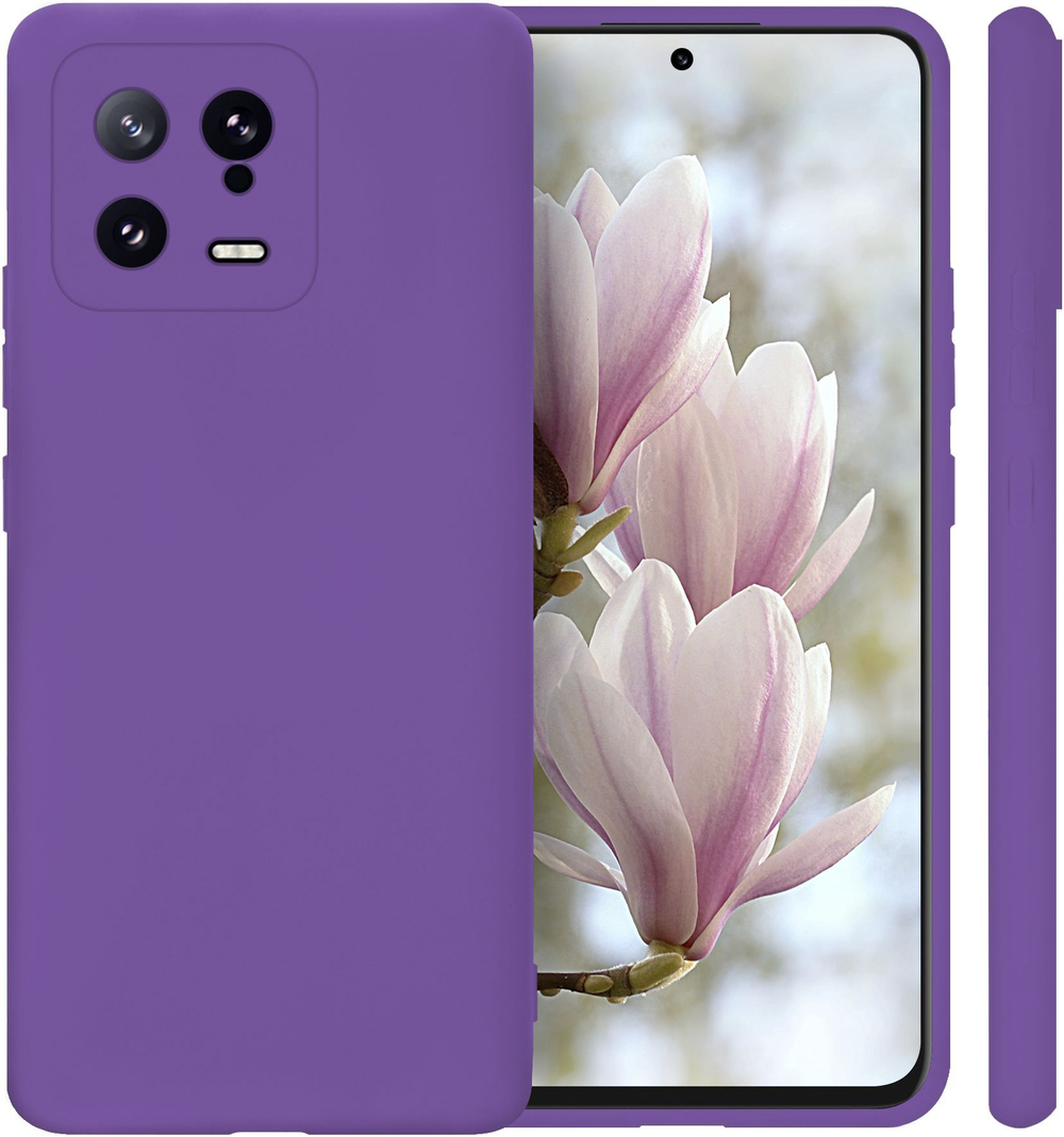 Мягкий Soft Touch чехол из силикона для XIAOMI 13 (не PRO!) с бархатной подкладкой