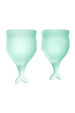 Набор менструальных чаш Satisfyer Feel secure Menstrual Cup темно-зеленый 2 шт