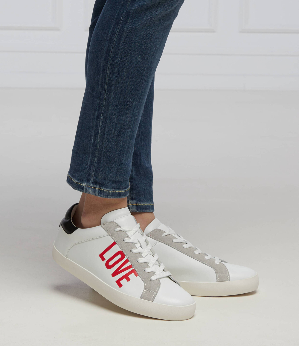 Кожаные кроссовки Love Moschino - белый(JA15532G0EIAB)