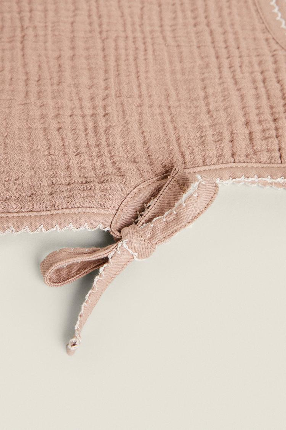 ZARA HOME ДЕТСКИЙ ХЛОПКОВЫЙ НАГРУДНИК, РОЗОВЫЙ