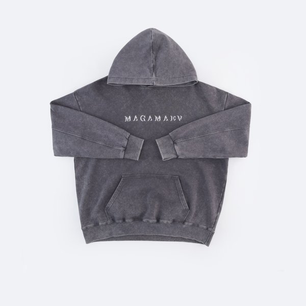 Худи Magamaev Script hoodie (grey/washed) артикул: - купить в магазине Дайс