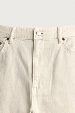 ZARA ЛЕГКИЕ ДЖИНСЫ REGULAR FIT, ЭКРЮ