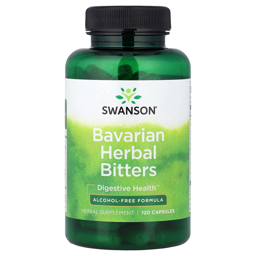 Swanson Vitamins, Баварская травяная настойка, без спирта, 120 капсул