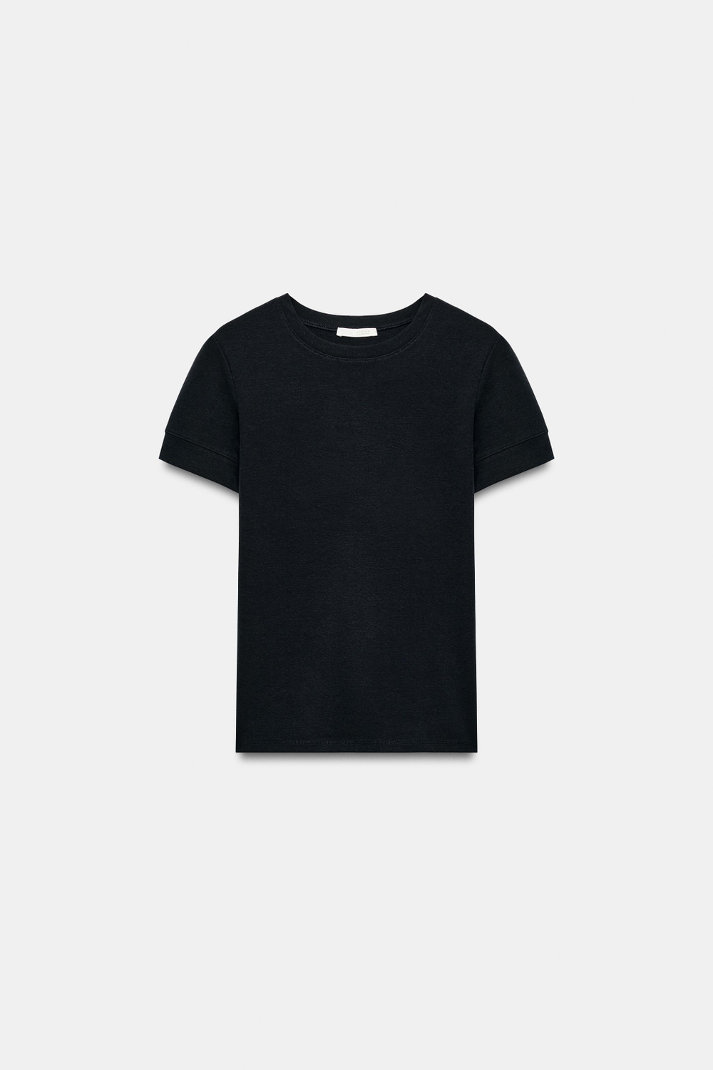 МИНИМАЛИСТИЧНАЯ ФУТБОЛКА С КОРОТКИМИ РУКАВАМИ — ZARA
