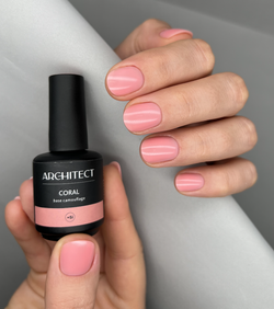 Камуфлирующая крепкая каучуковая база HARD Nail ARCHITECT 06 CORAL Base Camouflage 15 ml