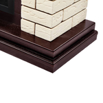 Каминокомплект: Очаг Electrolux EFP/P-3020LS N, портал Bricks 30 камень бежевый, шпон темный дуб