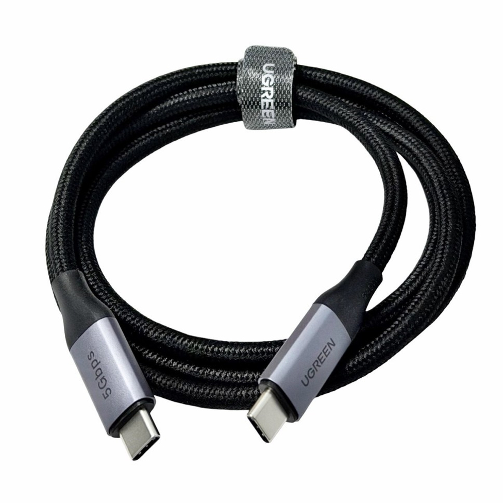 Usb Кабель-зарядка Type-C на Type-C Ugreen L704 240W 5Gbps 1м черно-серый