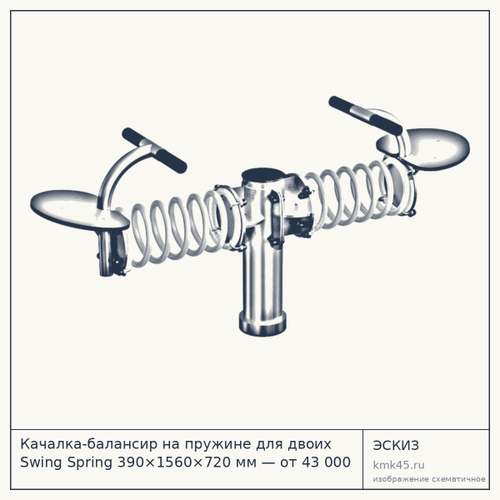 Качалка-балансир на пружине для двоих Swing Spring 390×1560×720 мм — от 43 000 ₽